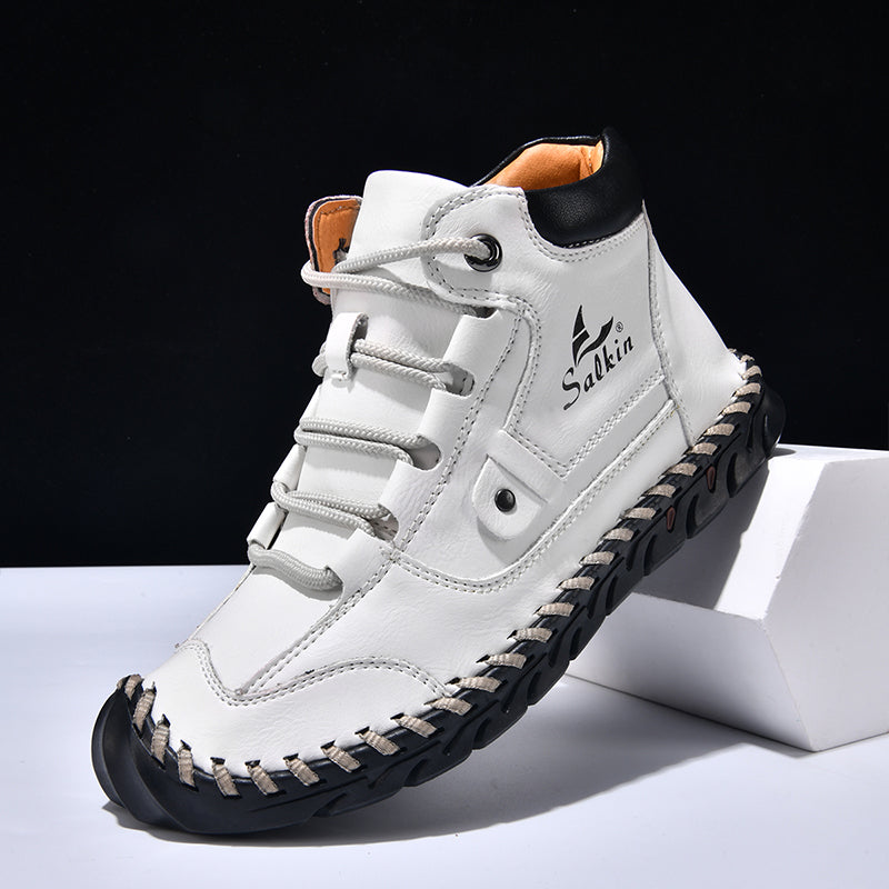 (⏰ 70% OFF – Limited Time Offer) Men’s Comfortable Orthopedic Leather Boots – Arch Support, Shock Absorbing, Wide Toe, Waterproof, Anti-Slip, Breathable, Lightweight & Handmade for Everyday & Outdoor Wear