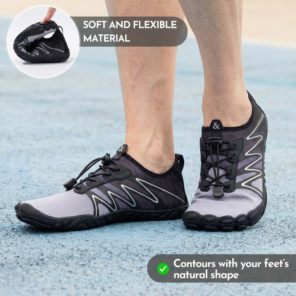 Comfort Hike AquaFlow – Water-Resistant Non-Slip Barefoot Shoes (Unisex) (BOGO)