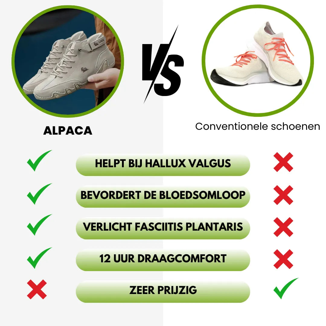 ALPACA - ergonomische, waterdichte & pijnverlichtende barefoot schoenen