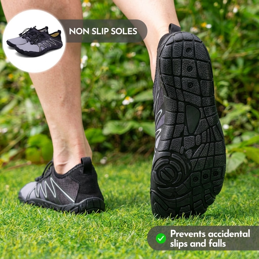 Comfort Hike AquaFlow – Water-Resistant Non-Slip Barefoot Shoes (Unisex) (BOGO)